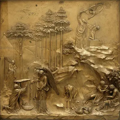 Abraham and Isaac Lorenzo Ghiberti